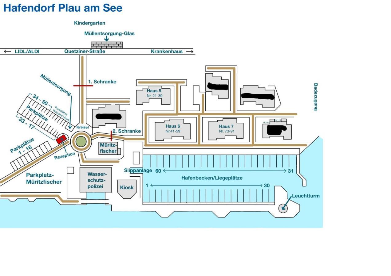 Hafendorf Haus 7 Apartment 5 Nr 89 Parkplatz Am Haus Plau am See Εξωτερικό φωτογραφία